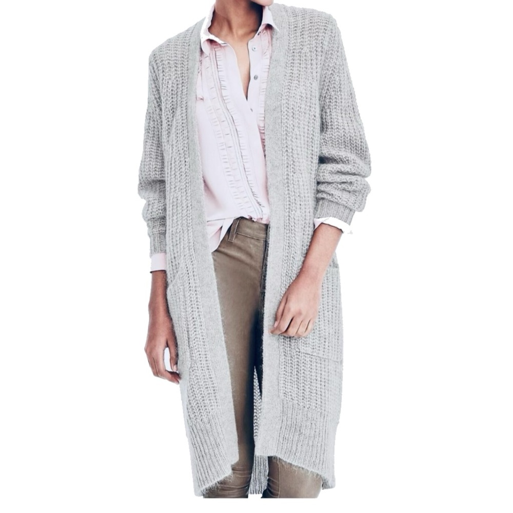 Banana Republic Light Gray Cardigan Sweater